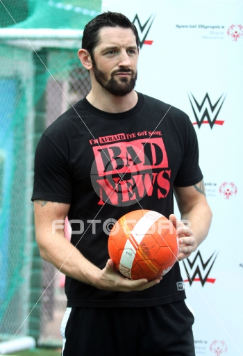 Fotocorp : Wade Barrett Wade Barrett promotes WWE in Mumbai
